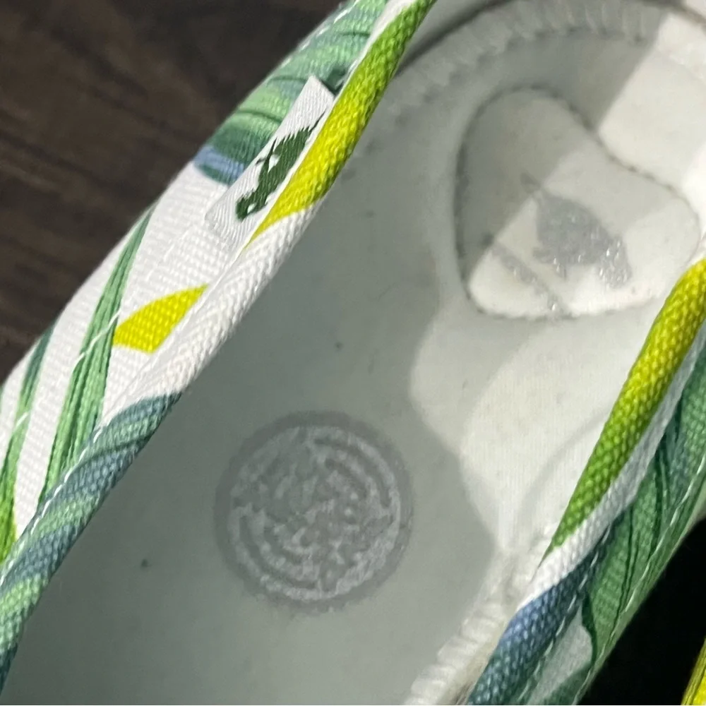 NWOT Rocket Dog Jazzin Green/White Palm Print Cotton Sneakers Size 11 - Picture 3 of 10